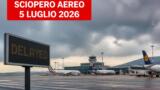 Sciopero aereo 5 luglio 2026, disagi previsti a Capodichino