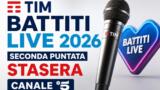 Tim Battiti Live 2026 seconda puntata stasera Canale 5