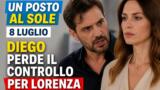 Un Posto al Sole 8 luglio Diego perde il controllo per Lorenza