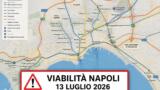 Viabilità e trasporti a Napoli oggi, lunedì 13 luglio 2026: chiusure e aggiornamenti