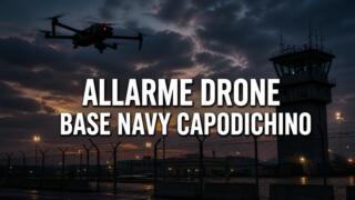 Drone alla base Navy di Capodichino, allarme e controlli