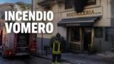 Incendio alla rosticceria Da Fofò al Vomero: fumo in via Bernini, vigili del fuoco sul posto