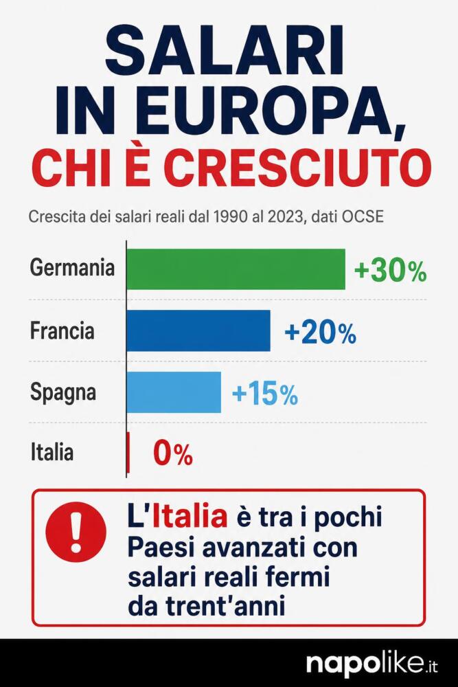 Salari reali in Europa: confronto