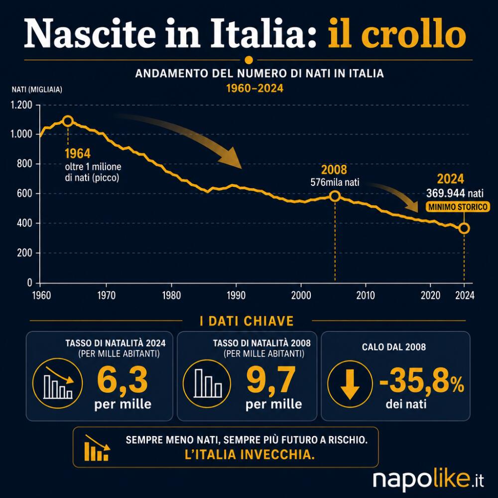 Nascite in Italia: il crollo degli ultimi decenni