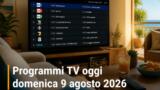 Programmi TV oggi domenica 9 agosto 2026: daytime e pomeriggio