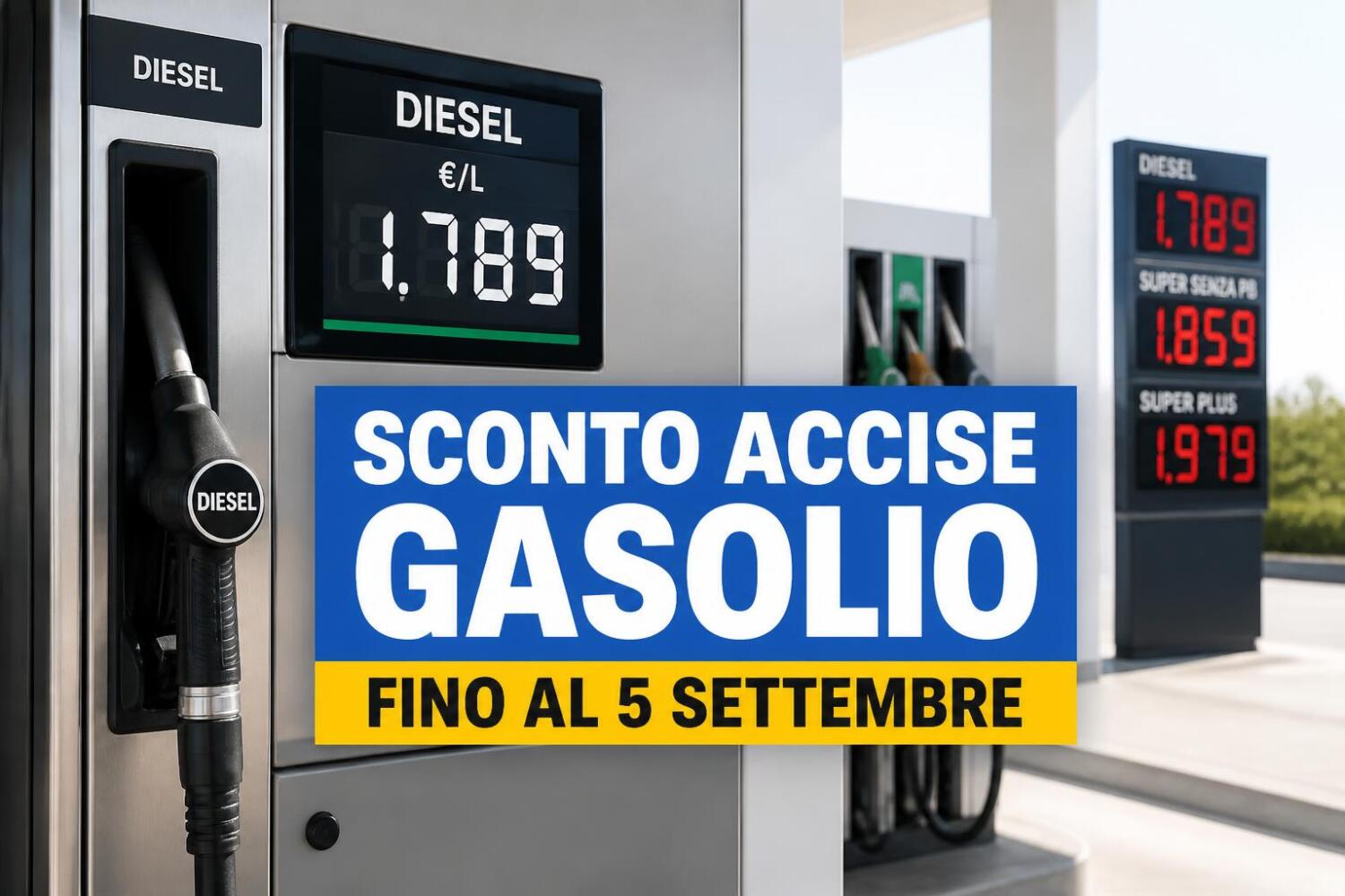Sconto accise sul gasolio, proroga fino al 5 settembre