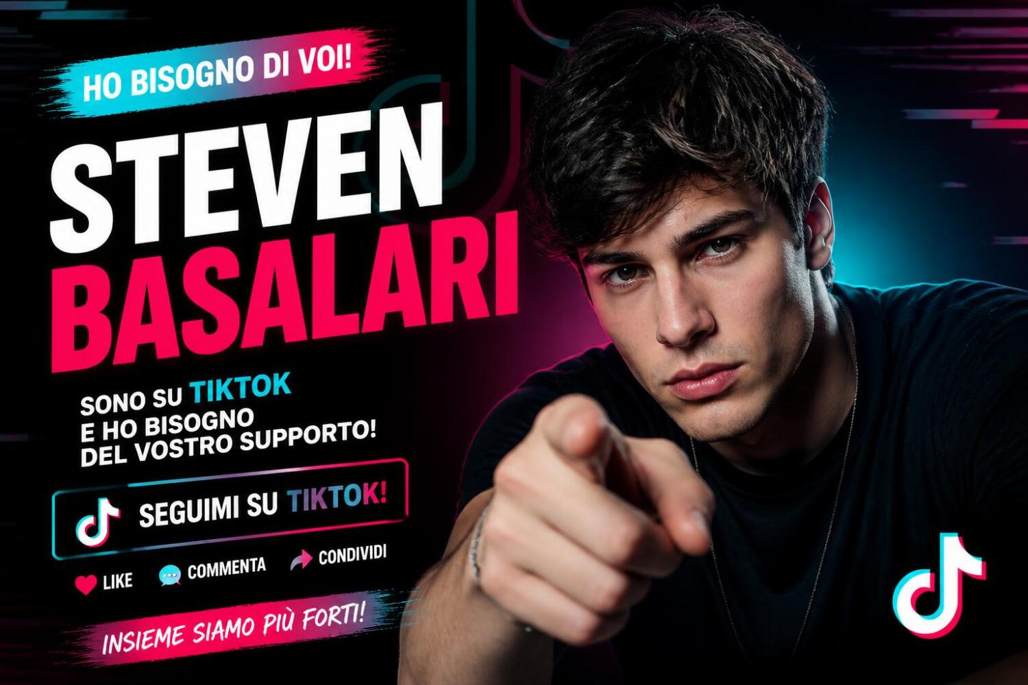 Steven Basalari, sarà il pubblico a decidere se aprirà un’attività: il nuovo video TikTok