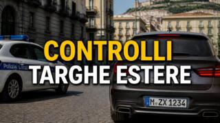 Targhe estere a Napoli, controlli mirati con accesso al Reve