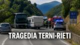 Tragedia sulla Terni-Rieti: cinque morti e cinque feriti nello scontro tra pullman, camper e due auto
