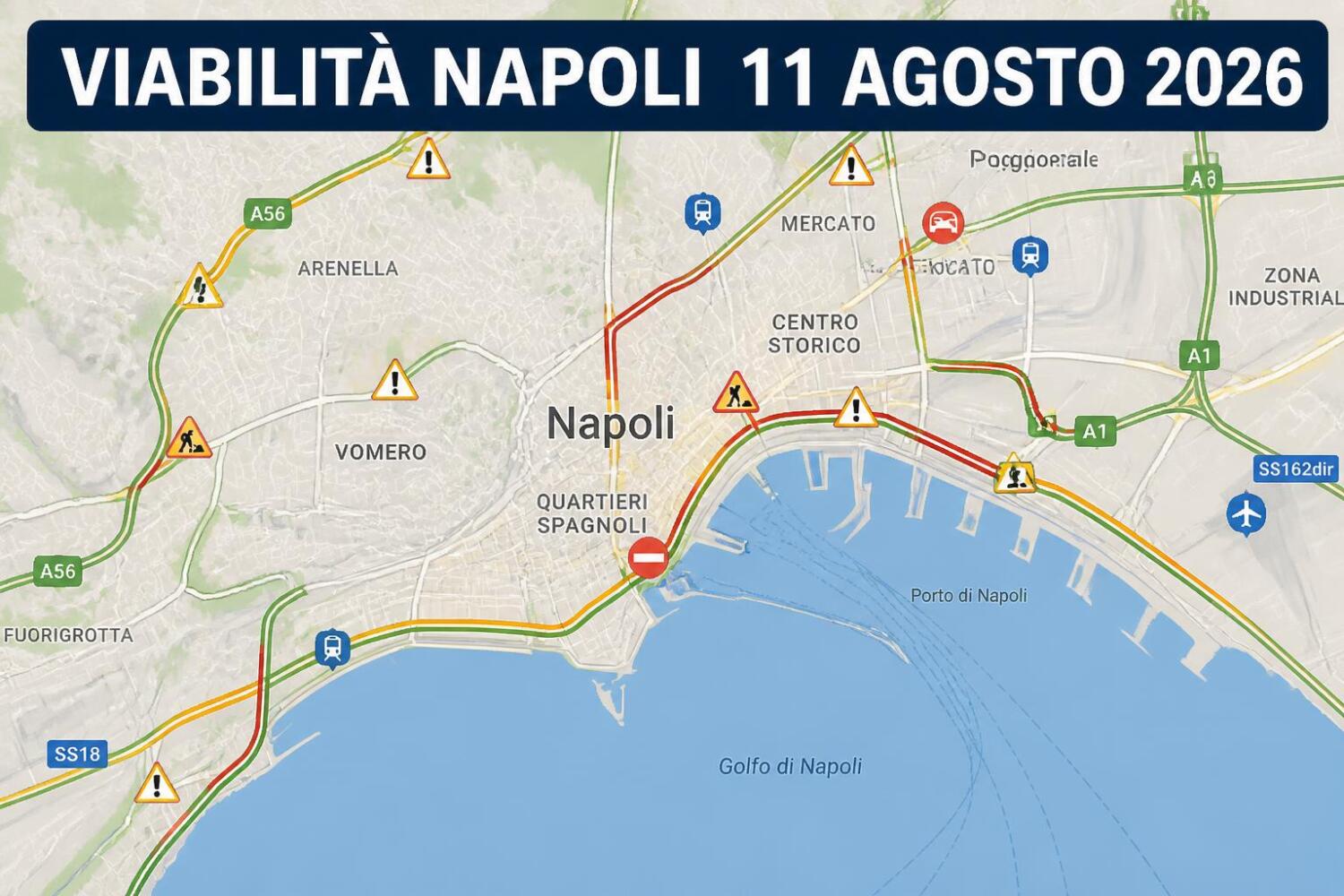 Viabilità e trasporti a Napoli oggi, 11 agosto 2026: chiusure e aggiornamenti