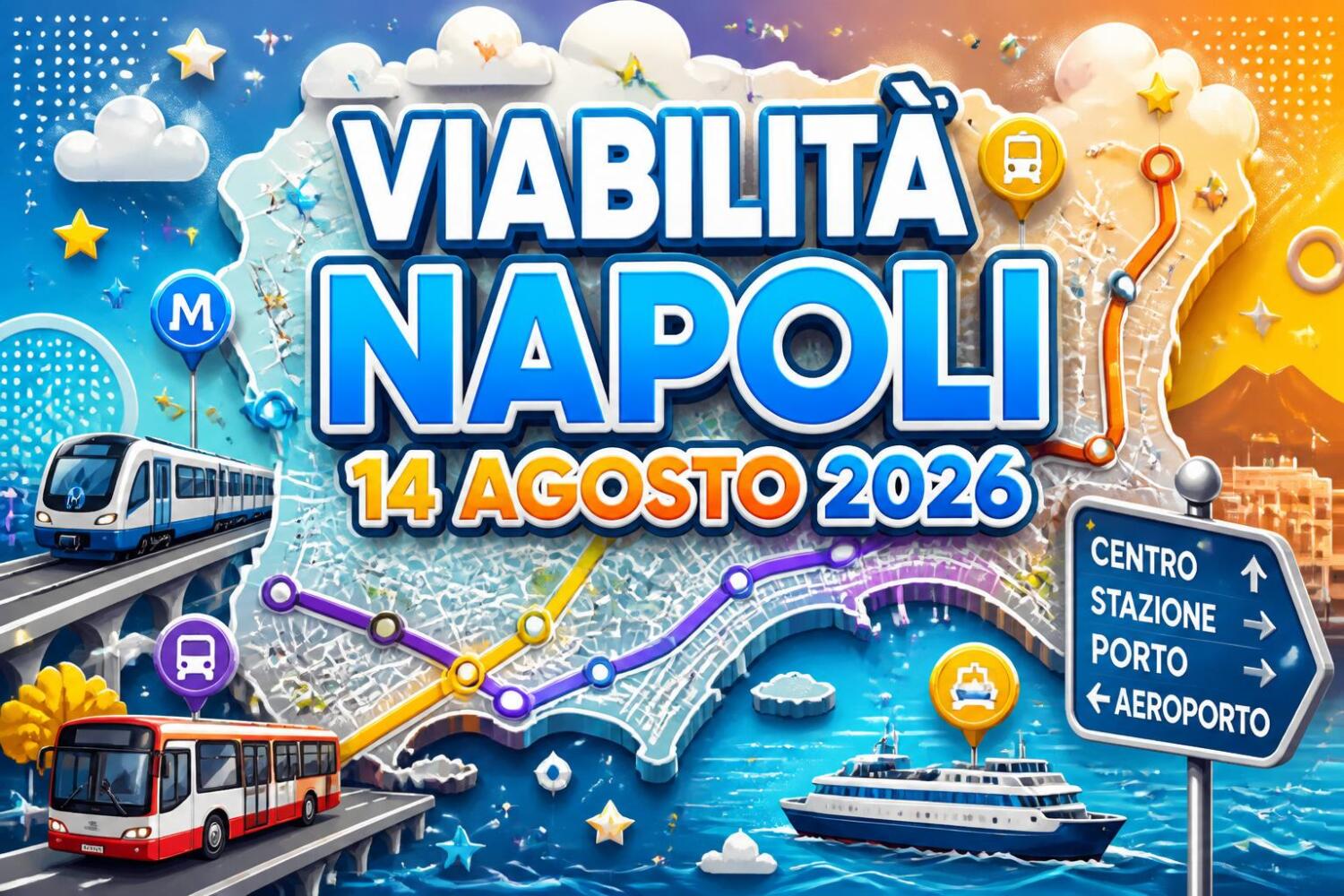 Viabilità e trasporti a Napoli oggi, 14 agosto 2026: chiusure e aggiornamenti