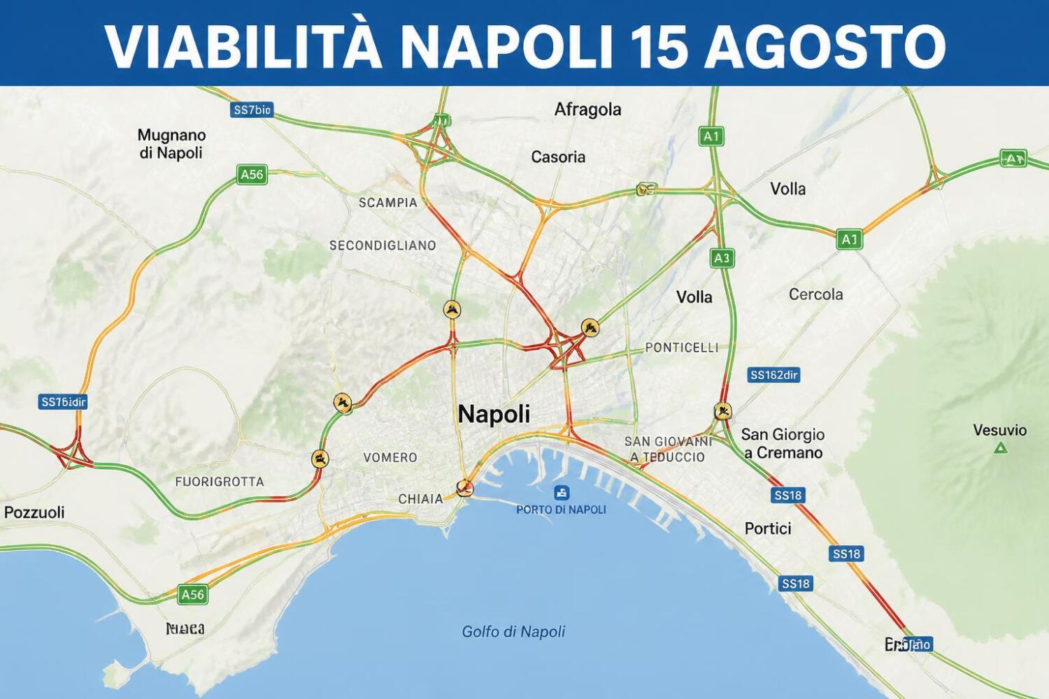 Viabilità e trasporti a Napoli oggi, 15 agosto 2026: chiusure e aggiornamenti