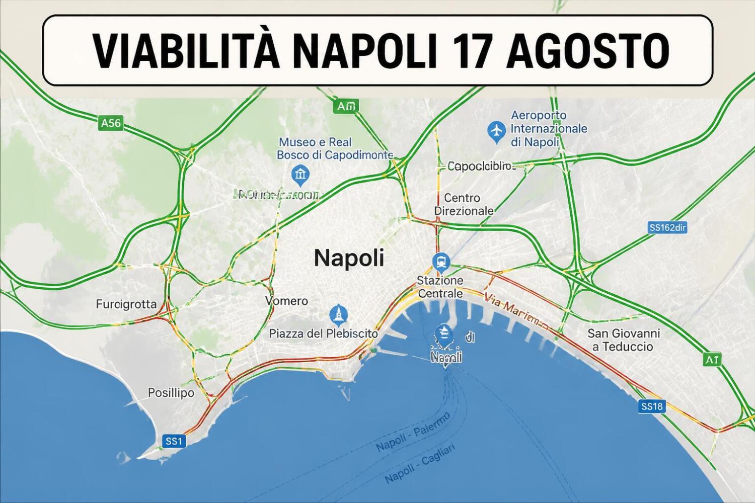 Viabilità e trasporti a Napoli oggi, 17 agosto 2026: chiusure e aggiornamenti