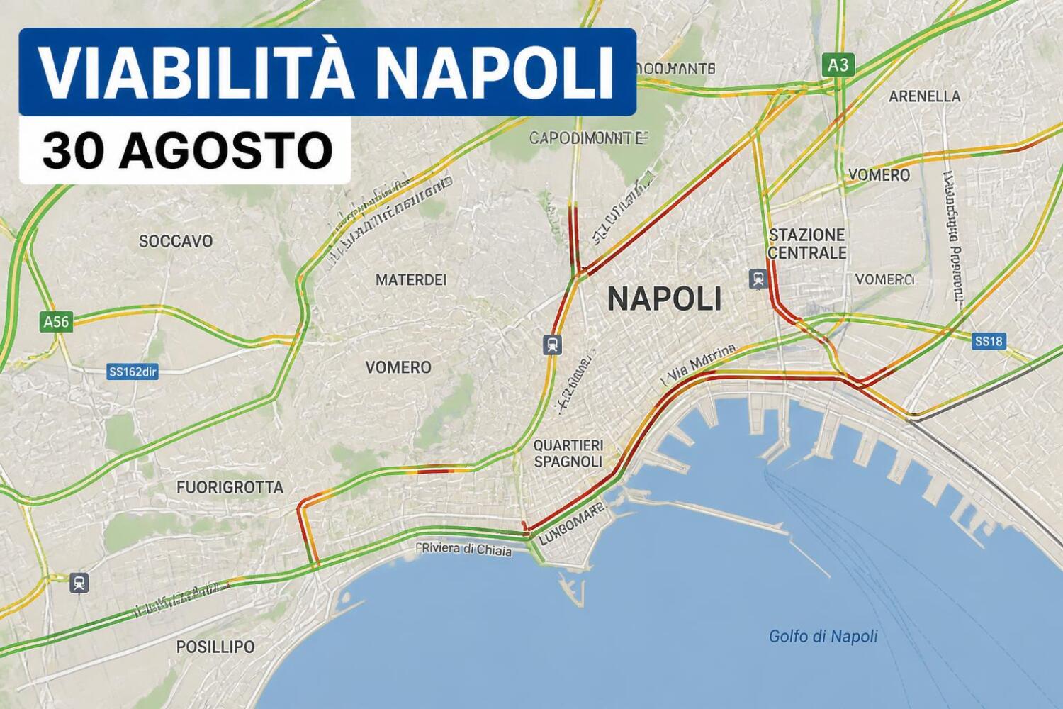 Viabilità e trasporti a Napoli oggi, 30 agosto 2026: chiusure e aggiornamenti