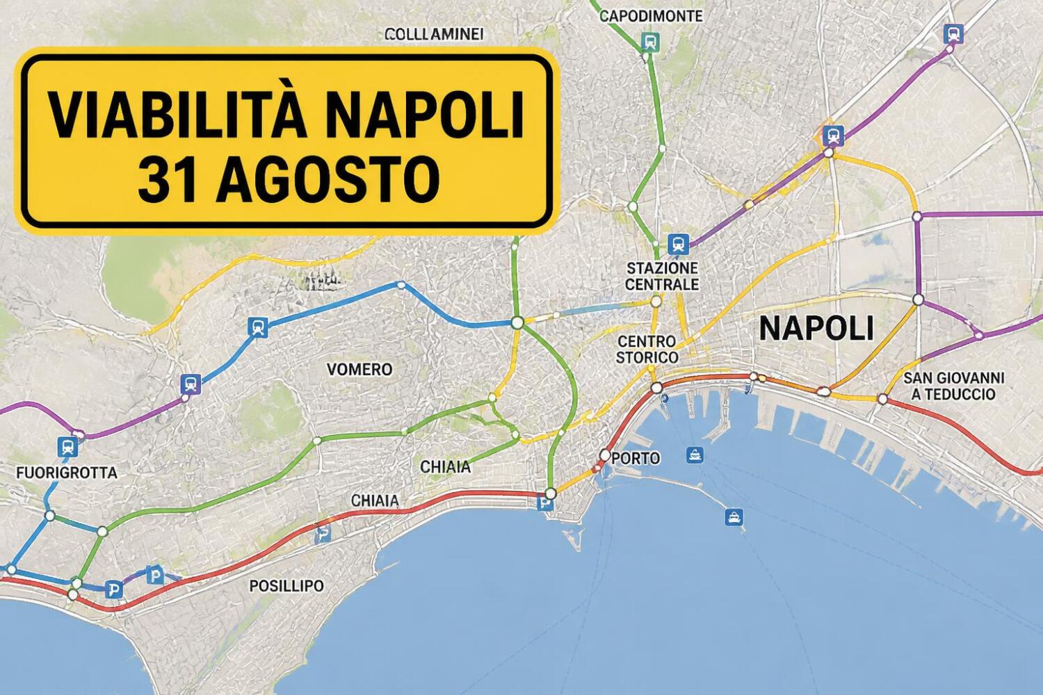 Viabilità e trasporti a Napoli oggi, 31 agosto 2026: chiusure e aggiornamenti