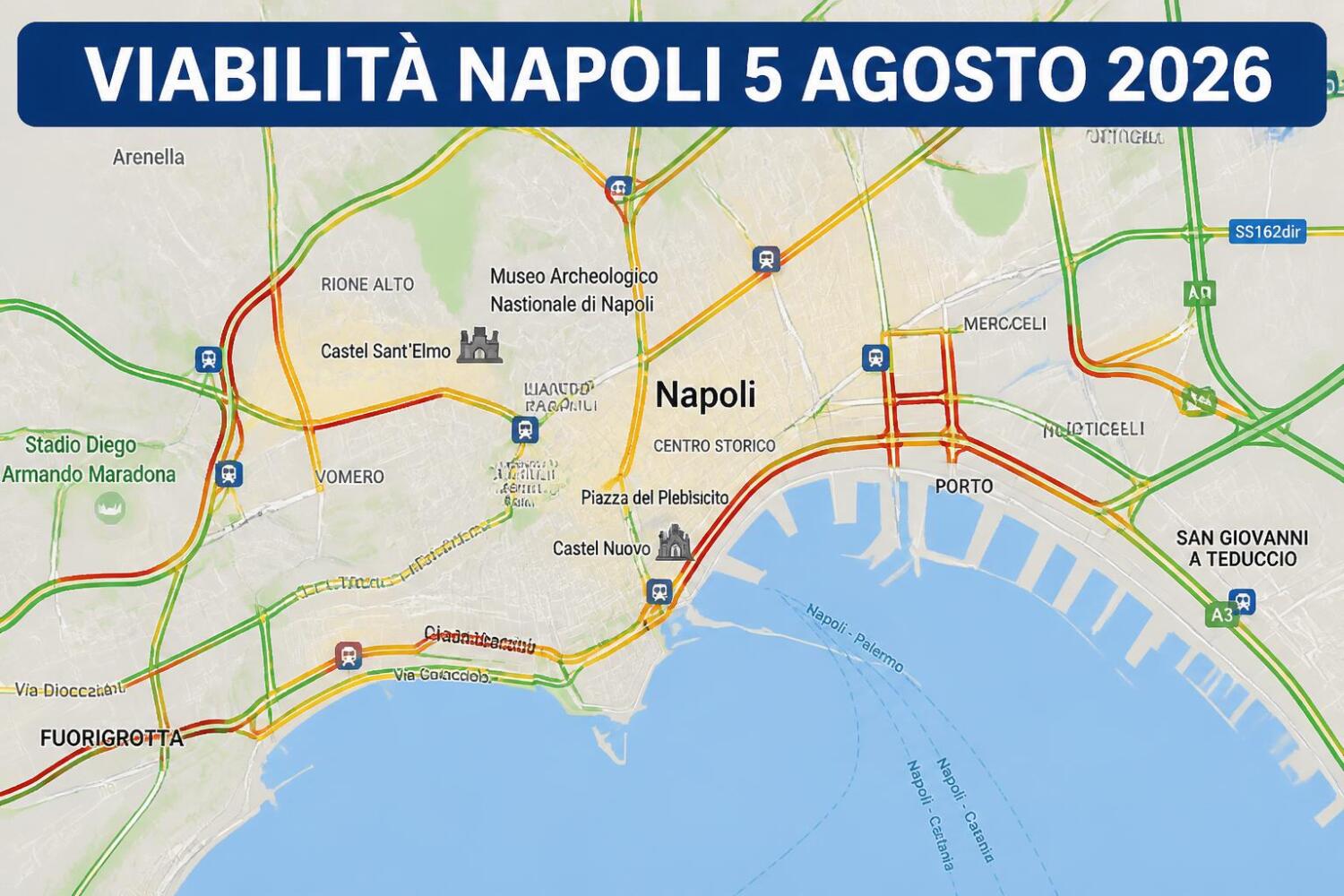 Viabilità e trasporti a Napoli oggi, 5 agosto 2026: chiusure e aggiornamenti