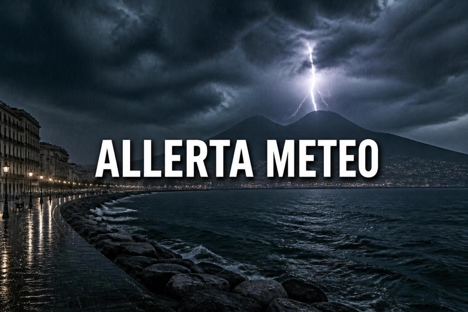 Allerta meteo gialla in Campania: temporali da stasera, a Napoli chiusi parchi e spiagge