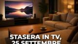 Cosa c’è stasera in TV, venerdì 25 settembre 2026: programmi, film e palinsesto di prima serata