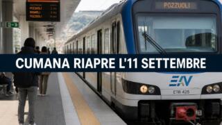 Cumana, riapre l’11 settembre dopo il terremoto ai Campi Flegrei