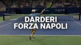 Darderi, cuore Napoli agli US Open: il tennista si allena con la maglia azzurra a New York