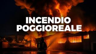 Incendio a Poggioreale: capannoni in fiamme e nube nera su Napoli