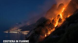 Incendio in Costiera Amalfitana, vasti fronti di fuoco: Canadair in azione tra Amalfi, Agerola e Positano