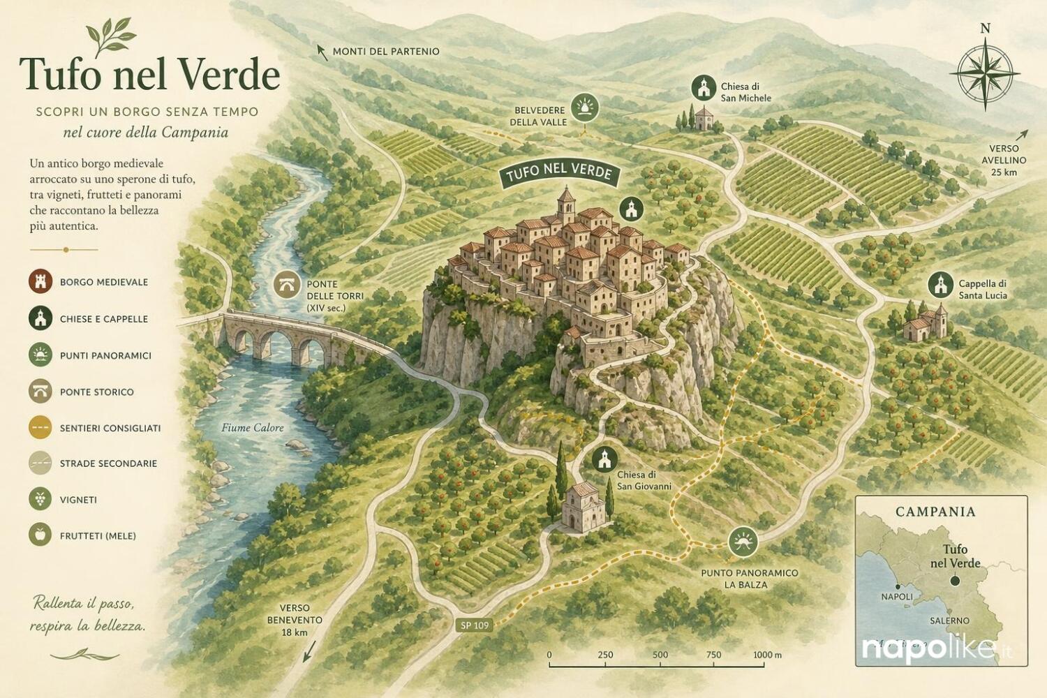 Mappa dei luoghi da vedere a Sant'Agata de' Goti