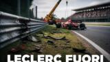 Leclerc, paura a Monza: incidente alla Parabolica e bandiera rossa, poi il messaggio “sto bene”