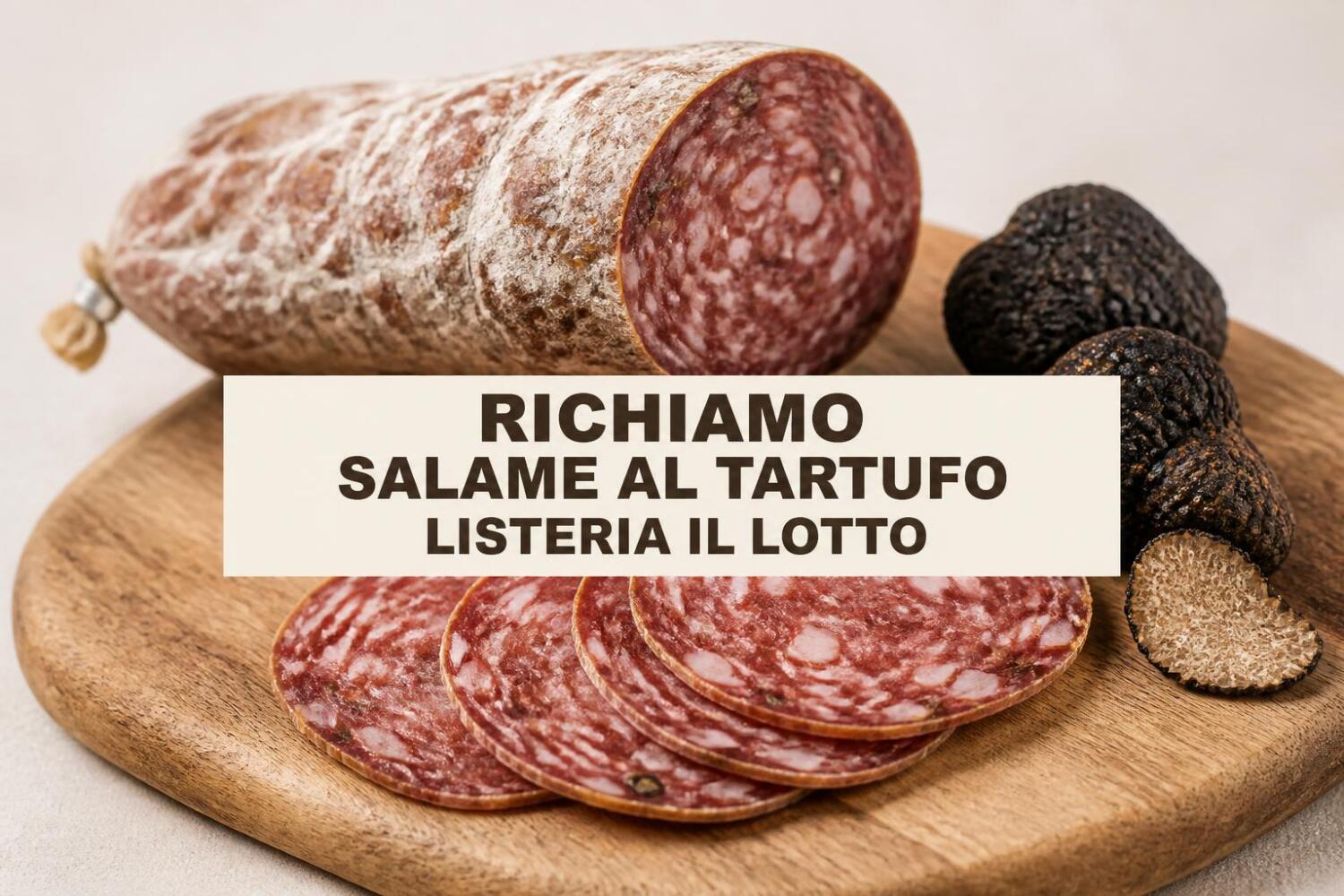 Richiamo salame stagionato al tartufo per Listeria, il lotto
