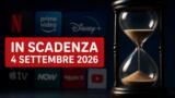 Streaming, 4 settembre: i contenuti in scadenza su Netflix, Prime Video, Disney+ e le altre piattaforme
