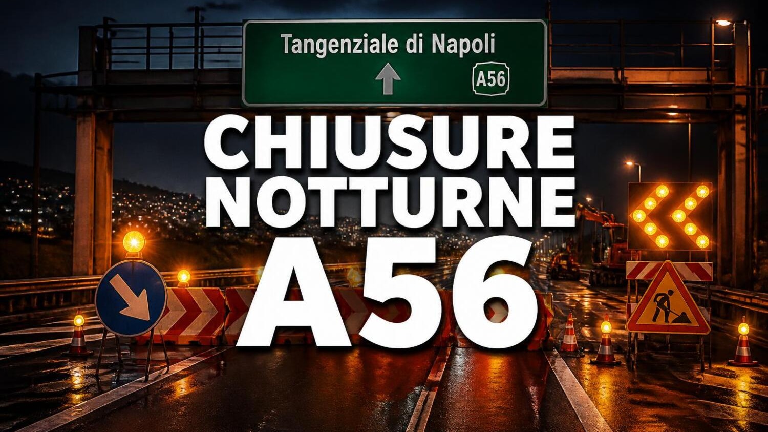 Chiusure notturne sulla Tangenziale di Napoli: il programma della settimana 12-18 ottobre 2026