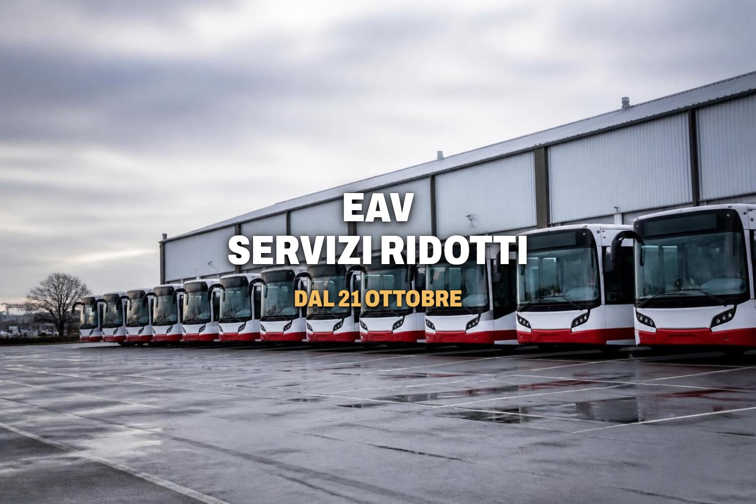 EAV, servizi ridotti per il carburante, le linee sospese