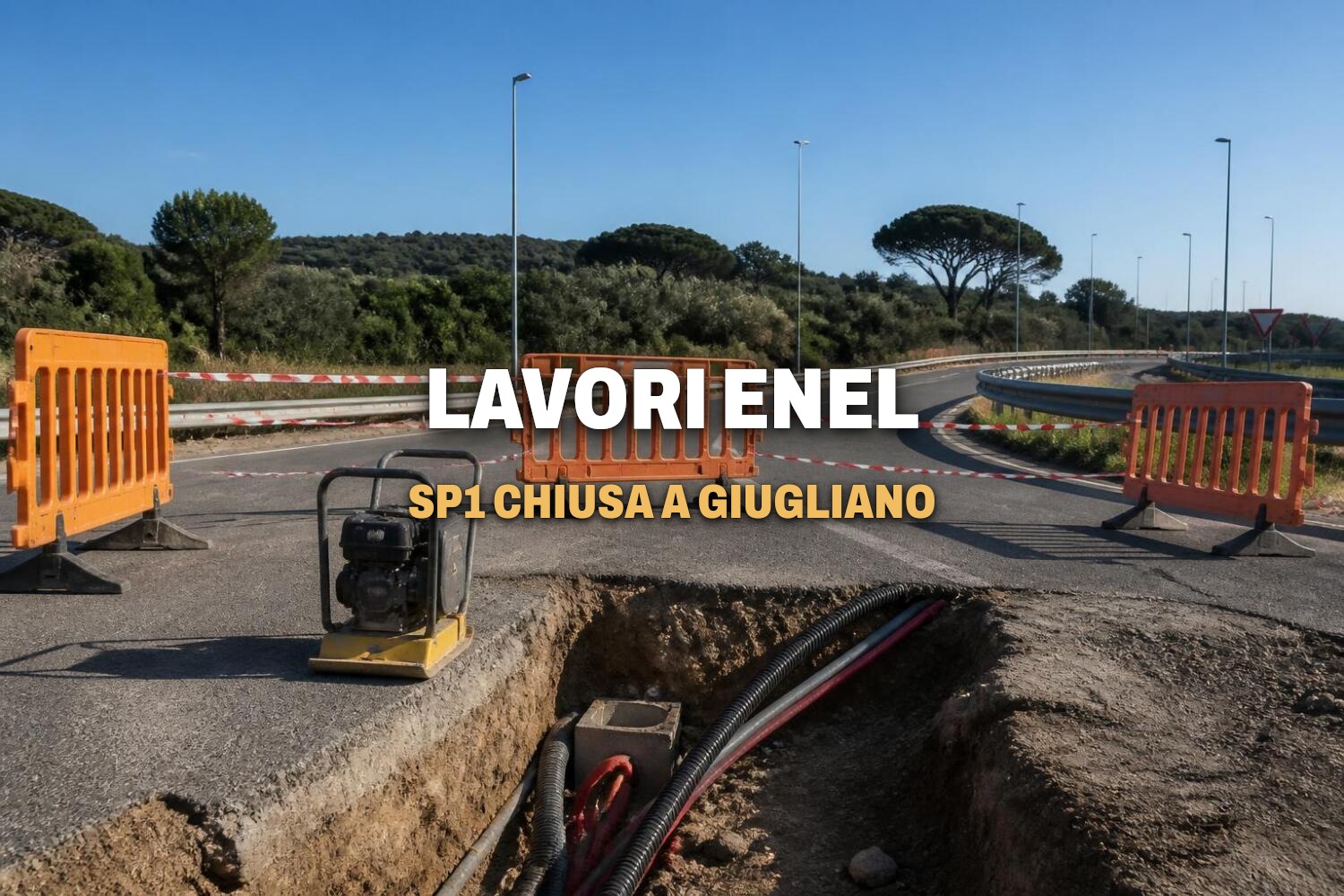 Giugliano, chiuso lo svincolo della SP1 verso Lago Patria