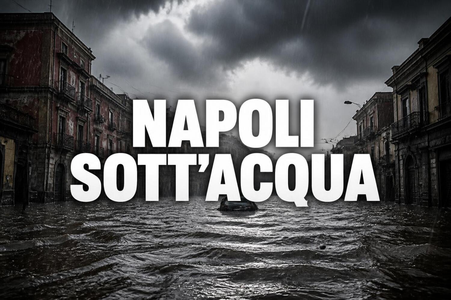 Maltempo a Napoli nord, strada interdetta a Grumo Nevano e scuole isolate a Giugliano