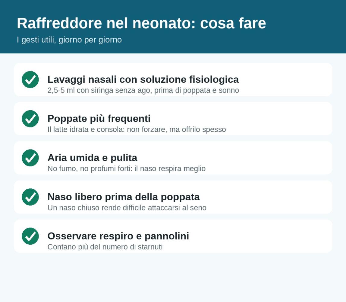 Raffreddore nel neonato: cosa fare