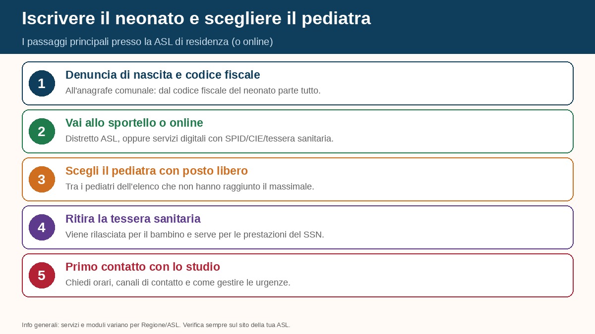 Come iscrivere il neonato e scegliere il pediatra: i passaggi principali