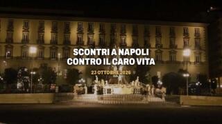 Scontri a Napoli a Piazza Municipio contro il caro vita